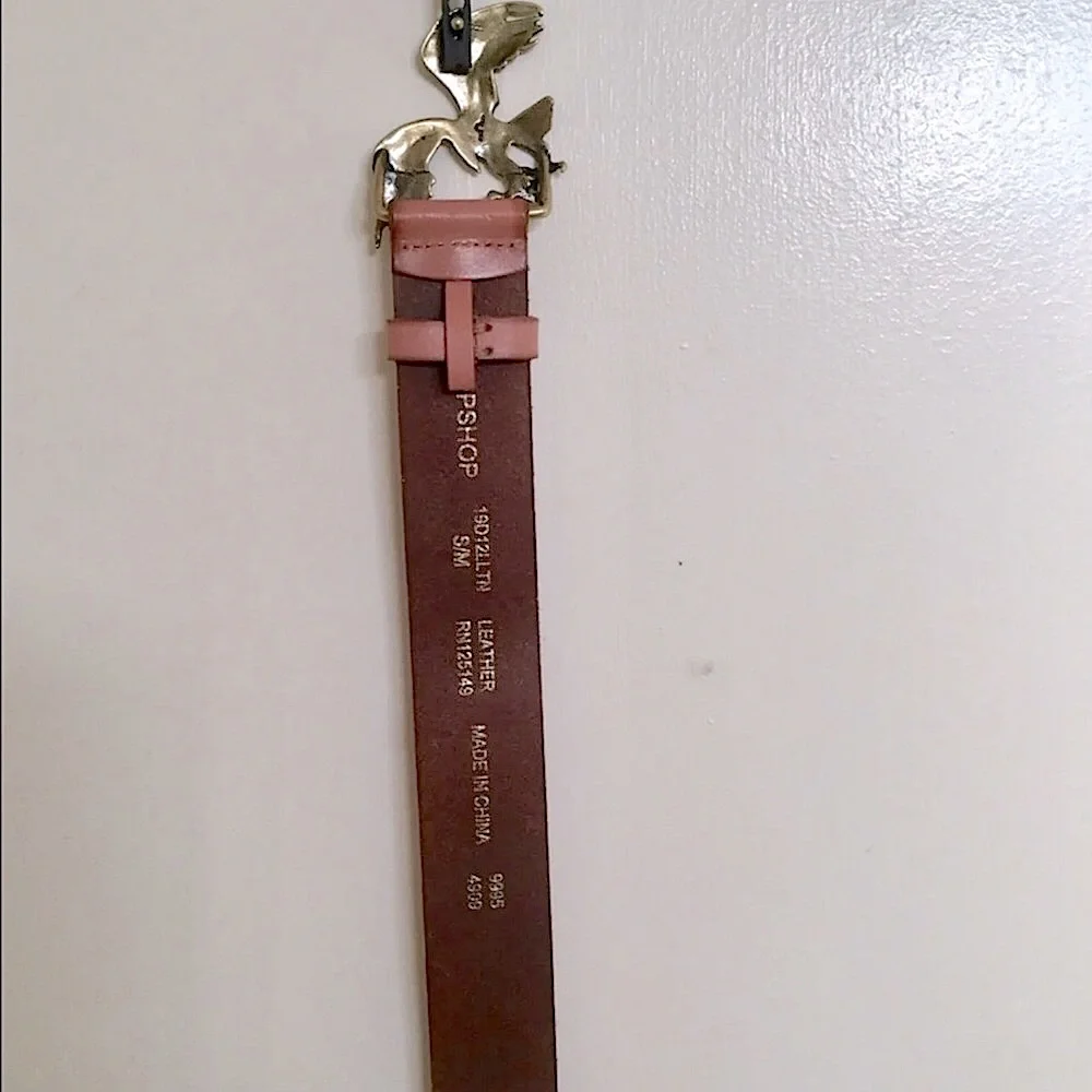 Rare TOPSHOP Leather Belt With Eagle Buckle